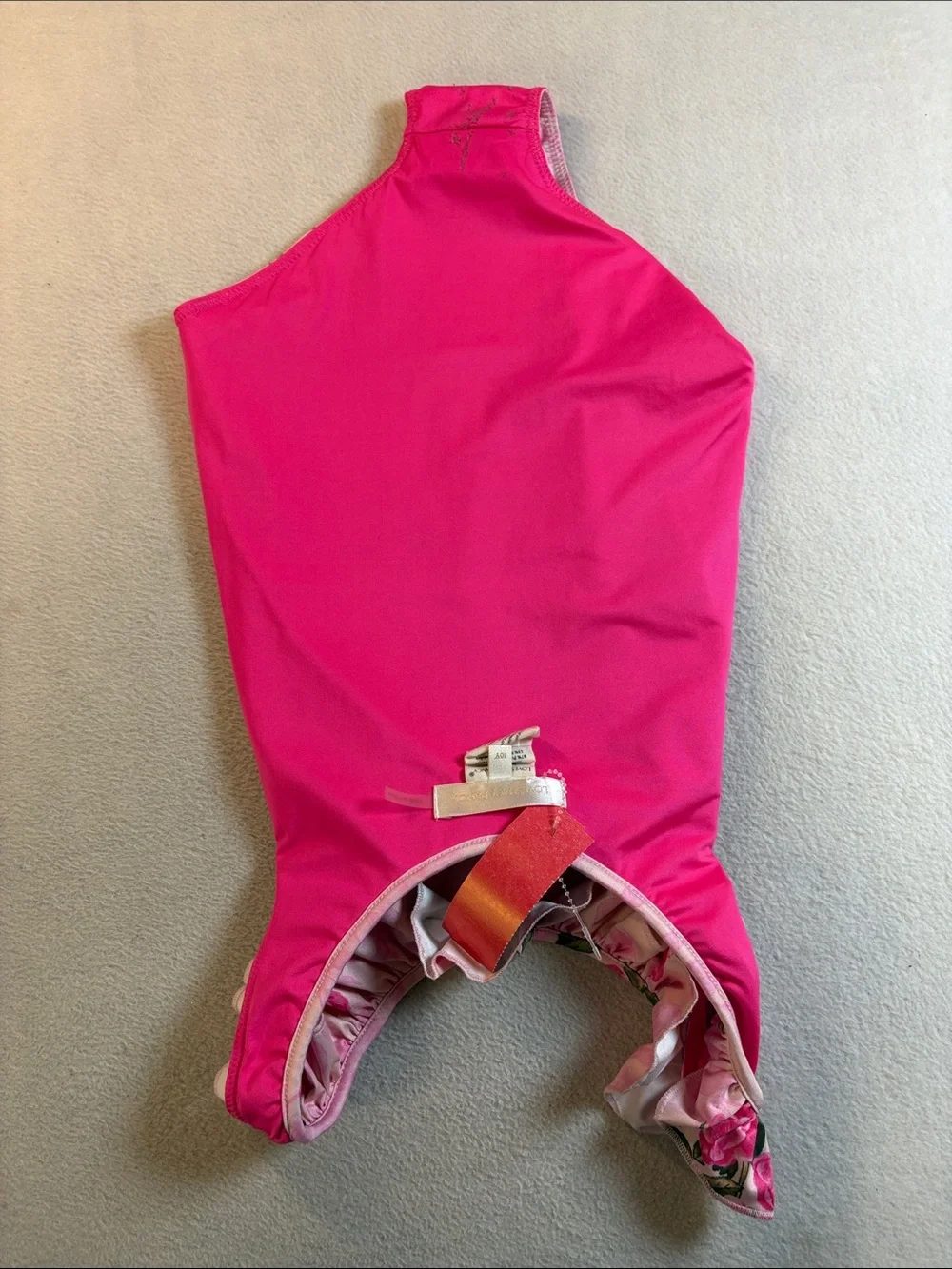 LoveShackFancy Kids Floral Pink One-Piece Swimsuit